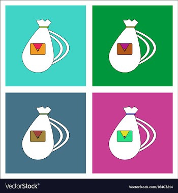 Flat icon design collection military backpack vector image
