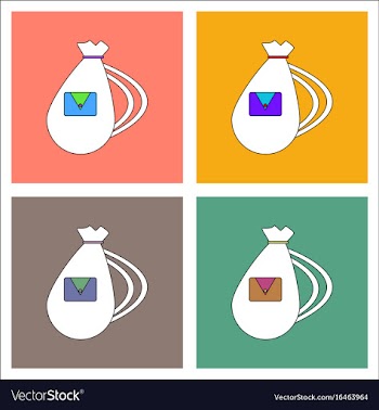 Flat icon design collection military backpack vector image