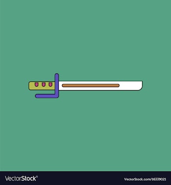 Flat icon design collection military bayonet knife vector image