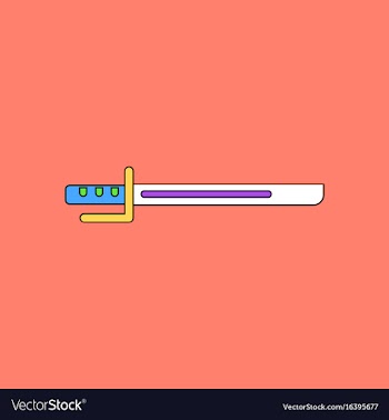Flat icon design collection military bayonet knife vector image