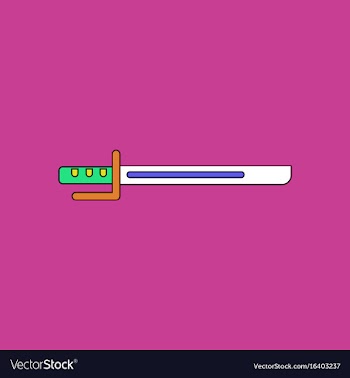 Flat icon design collection military bayonet knife vector image