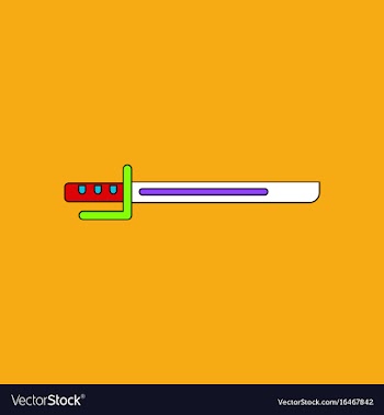 Flat icon design collection military bayonet knife vector image