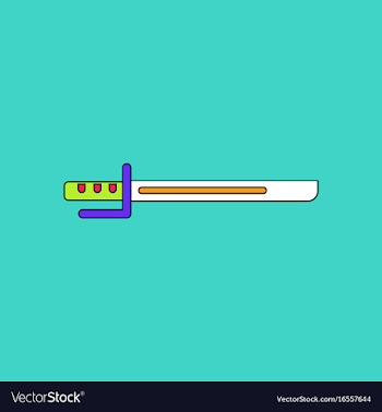 Flat icon design collection military bayonet knife vector image