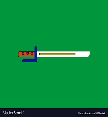 Flat icon design collection military bayonet knife vector image