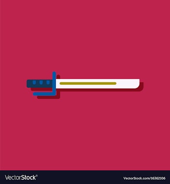 Flat icon design collection military bayonet vector image