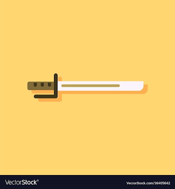 Flat icon design collection military bayonet vector image