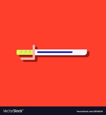 Flat icon design collection military bayonet vector image