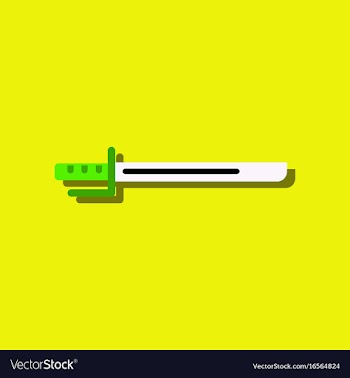 Flat icon design collection military bayonet vector image