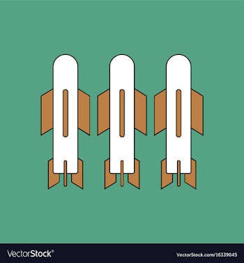 Flat icon design collection military bomb vector image
