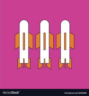 Flat icon design collection military bomb vector image