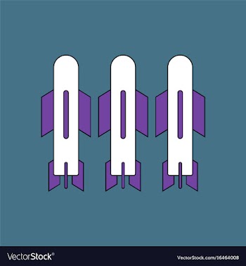 Flat icon design collection military bomb vector image