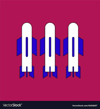 Flat icon design collection military bomb vector image