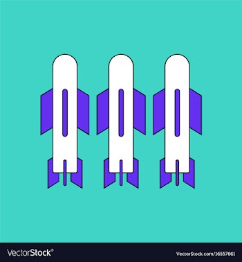 Flat icon design collection military bomb vector image