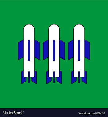 Flat icon design collection military bomb vector image