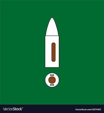 Flat icon design collection military bullet and vector image