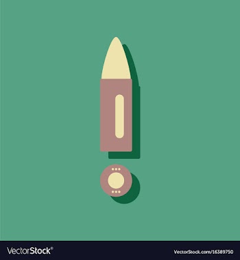 Flat icon design collection military bullet and vector image