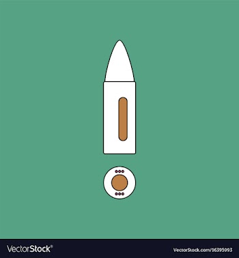 Flat icon design collection military bullet and vector image