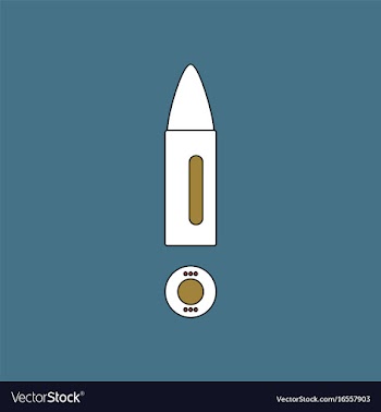 Flat icon design collection military bullet and vector image