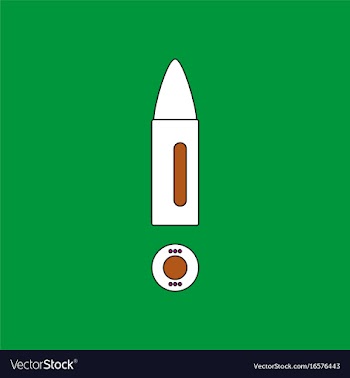 Flat icon design collection military bullet and vector image