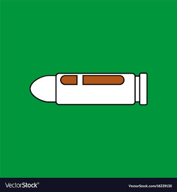 Flat icon design collection military bullet vector image