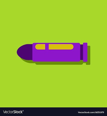 Flat icon design collection military bullet vector image