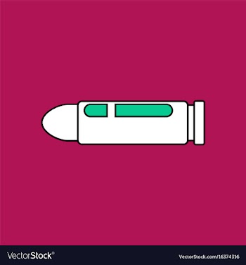 Flat icon design collection military bullet vector image