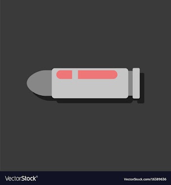 Flat icon design collection military bullet vector image