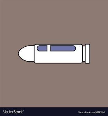 Flat icon design collection military bullet vector image