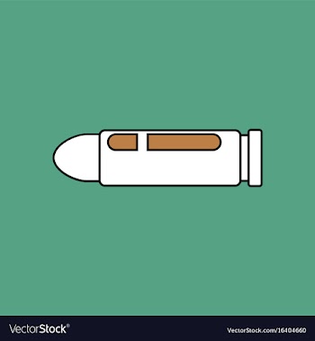 Flat icon design collection military bullet vector image