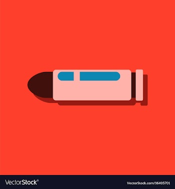 Flat icon design collection military bullet vector image