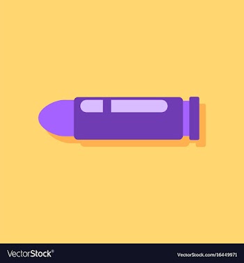 Flat icon design collection military bullet vector image