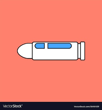 Flat icon design collection military bullet vector image