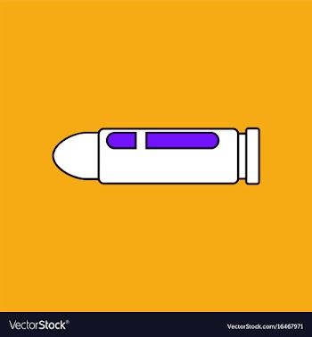 Flat icon design collection military bullet vector image