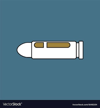 Flat icon design collection military bullet vector image