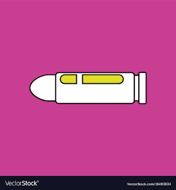 Flat icon design collection military bullet vector image