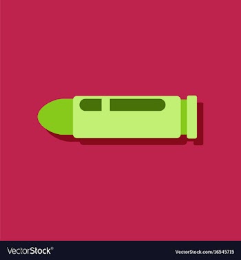 Flat icon design collection military bullet vector image