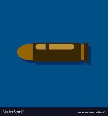 Flat icon design collection military bullet vector image