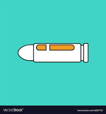 Flat icon design collection military bullet vector image