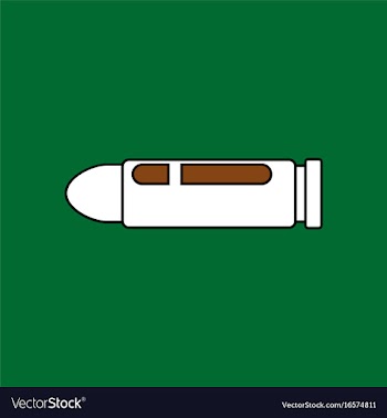 Flat icon design collection military bullet vector image
