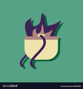 Flat icon design collection military cauldron pot vector image