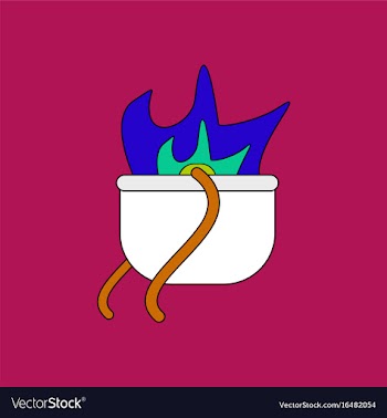 Flat icon design collection military cauldron pot vector image