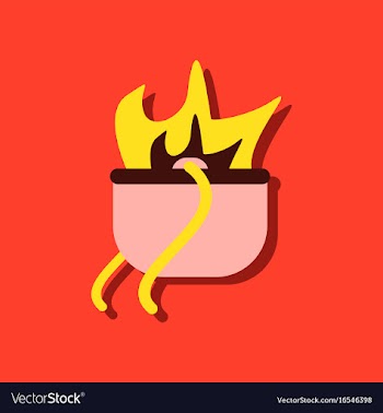 Flat icon design collection military cauldron pot vector image