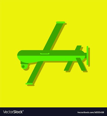 Flat icon design collection military drone in vector image