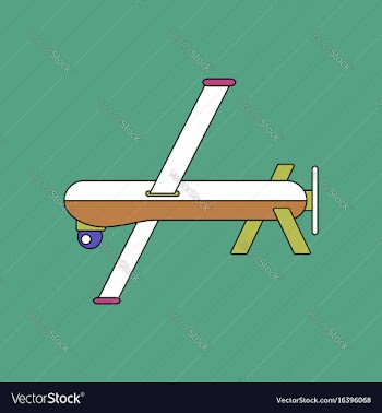 Flat icon design collection military drone vector image