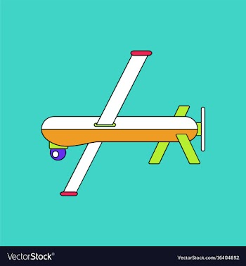 Flat icon design collection military drone vector image