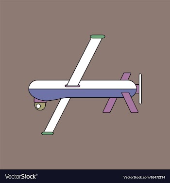 Flat icon design collection military drone vector image