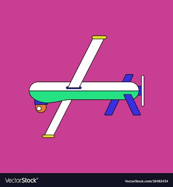 Flat icon design collection military drone vector image