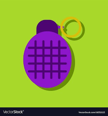 Flat icon design collection military frag grenade vector image