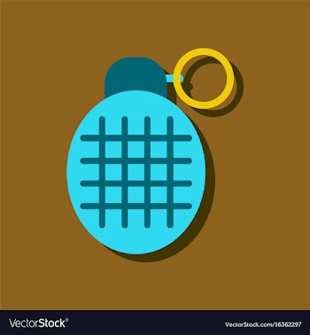 Flat icon design collection military frag grenade vector image