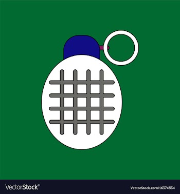 Flat icon design collection military frag grenade vector image